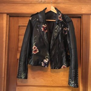 Blank NYC Floral Moto Jacket